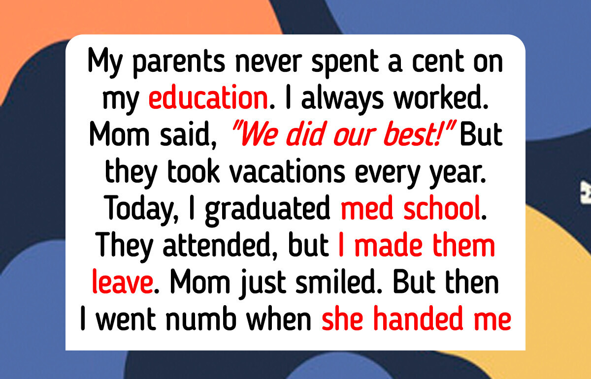 I Kicked My Parents Out of My Graduation—They Didn’t Contribute to My Education