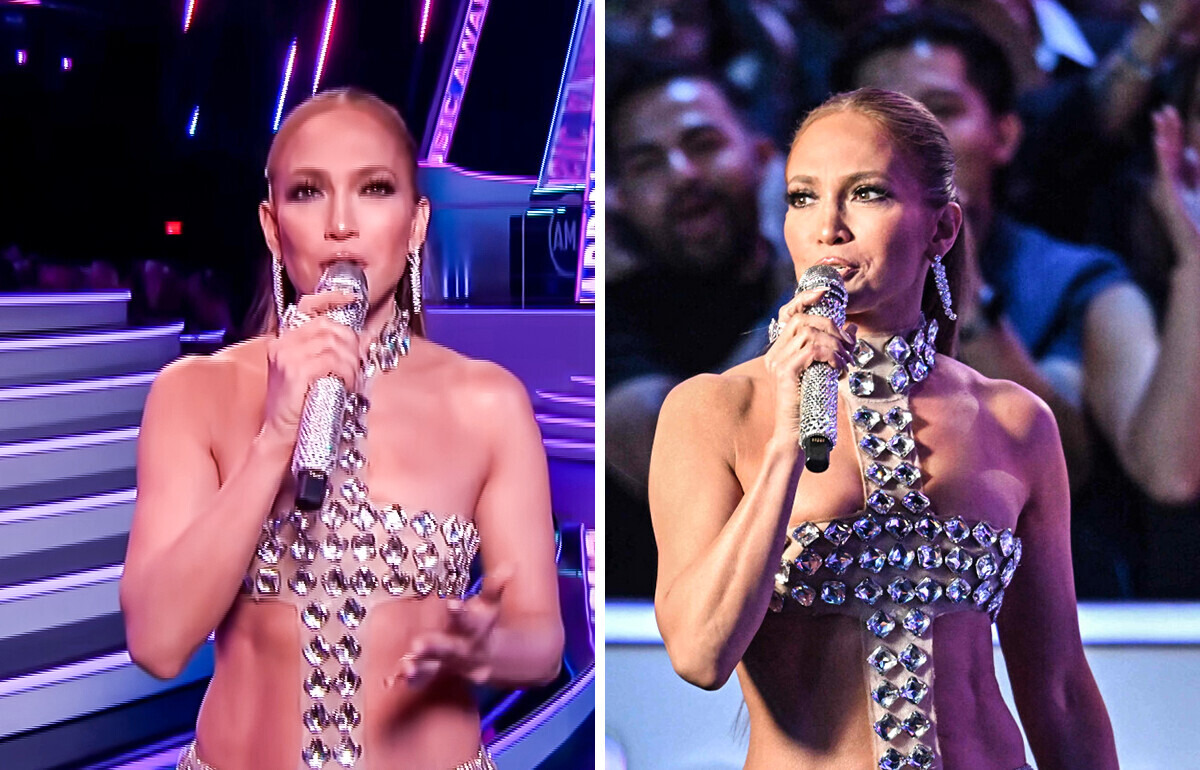 Jennifer Lopez Wears Nothing but Diamonds on Stage, Fans Are Divided