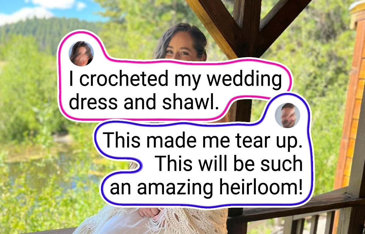 14 Brides Who Crocheted Their Own Wedding Dresses, Proving a Hook Can Create True Masterpieces 14 Brides Who Crocheted Their Own Wedding Dresses, Proving a Hook Can Create True Masterpieces
