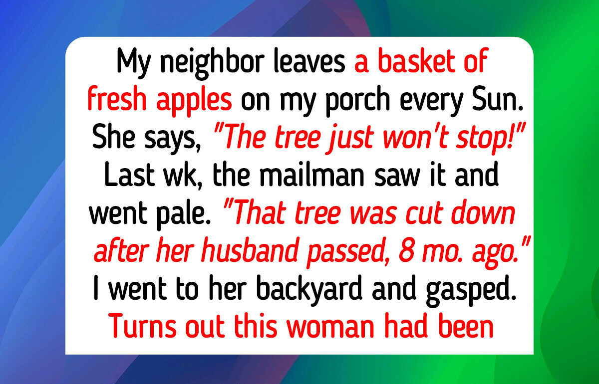 Virginia Woman Brought Her Neighbor Fresh Apples Every Sunday for 8 Months, Until Her Neighbor Finally Found Out Where They Really Came From Virginia Woman Brought Her Neighbor Fresh Apples Every Sunday for 8 Months, Until Her Neighbor Finally Found Out Where They Really Came From