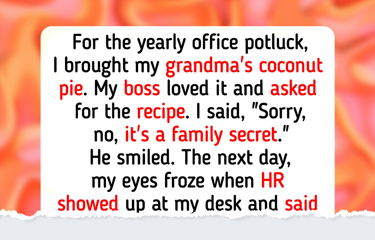 I Refused to Give My Late Grandma’s Secret Recipe to My Boss and HR Stepped In