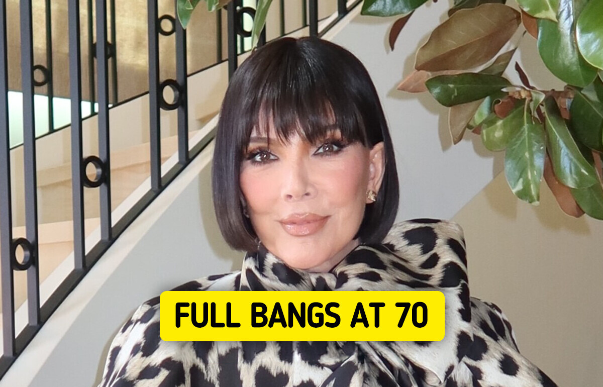 6 Hairstyles With Bangs Stars Over 50 Wear Now, Like Kris Jenner’s Black Bob With Full Bangs