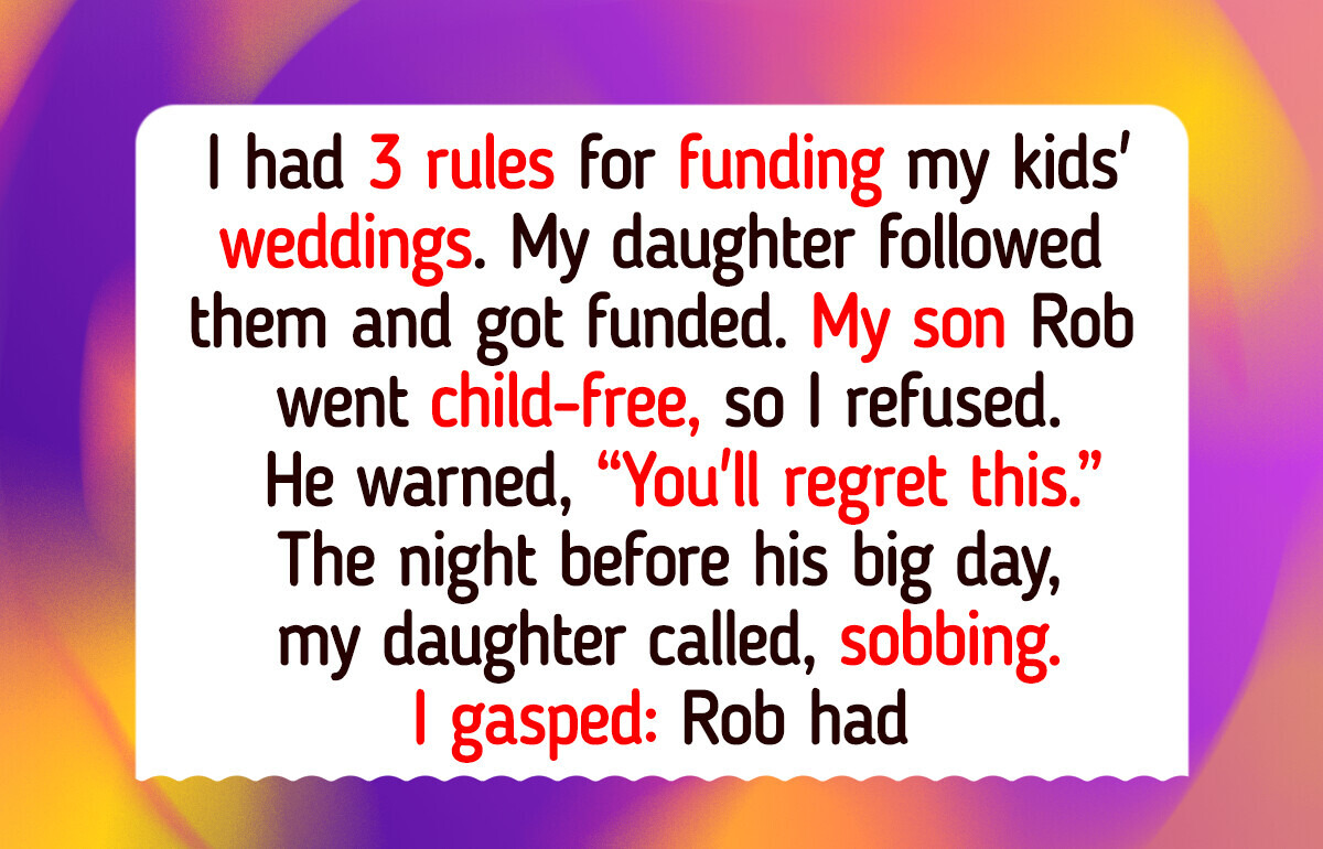 I Refused to Pay for My Son’s Wedding Even Though I Paid for His Siblings