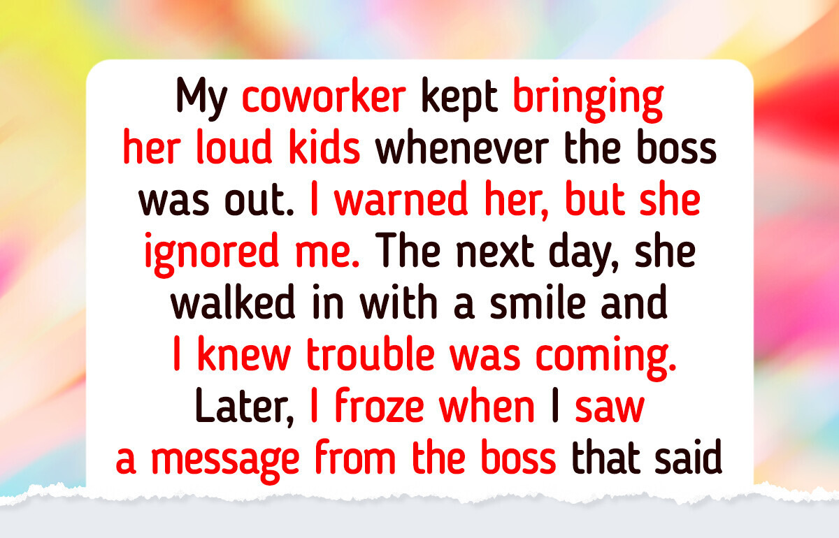 I Reported My Coworker’s Noisy Kids at Work, Then Everything Blew Up
