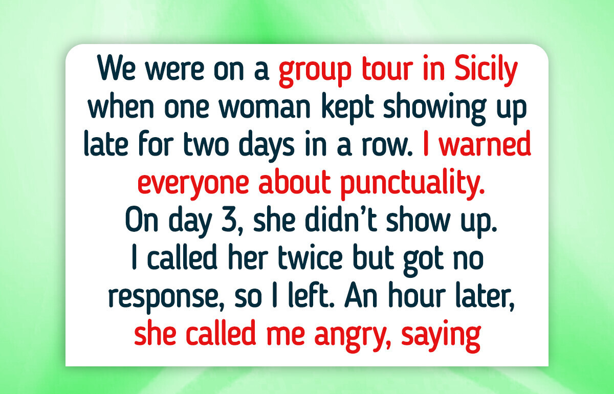 I Refused to Wake Up a Tourist — I’m a Tour Guide, Not a Babysitter I Refused to Wake Up a Tourist — I’m a Tour Guide, Not a Babysitter