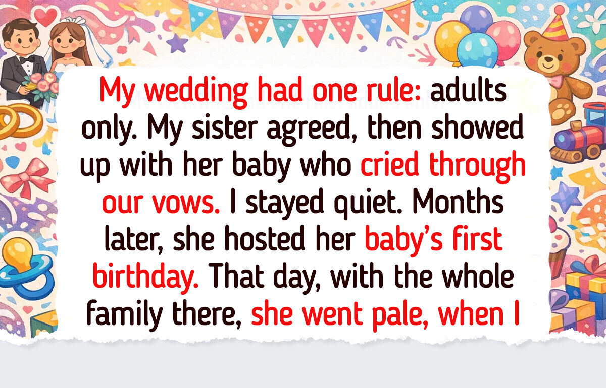 My Sister Ruined My Child-Free Wedding—So I Served Her Cold Revenge