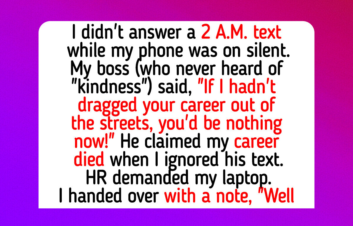 I Didn’t Answer a 2 A.M. Emergency Text—Now HR Is Demanding My Work Laptop Back