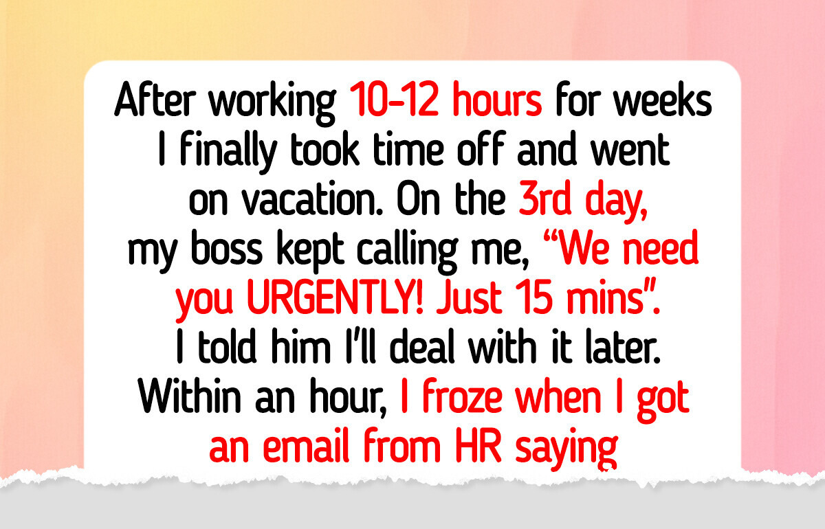 I Refused to Work During My Family Vacation, and HR Lost It I Refused to Work During My Family Vacation, and HR Lost It