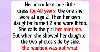 10 Family Photos of Moms and Kids at the Same Age, Like a Dress Saved for 40 Years