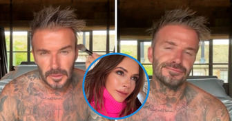 Shirtless David Beckham Pokes Fun at Wife Victoria in Strange Video