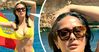 Salma Hayek Flaunts Her White Hair in Sultry Bikini Pics