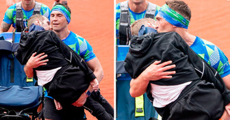 Man Emotionally Carries Friend and Former Teammate to Marathon Finish Line