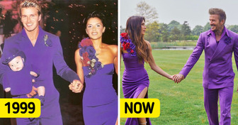 Victoria and David Beckham Revived Their Iconic Purple Wedding Outfits to Mark 25th Anniversary