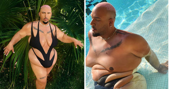 A Plus-Size Queer Model Poses in a One-Piece and Oozes Body Positivity