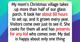 12 Christmas Villages Families Unpack Every November, Like a Mom’s Village That Fills Half a Glass Porch