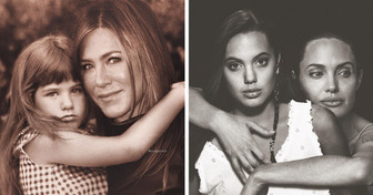 An Artist Creates Images of Celebrities in Which They Meet Their Younger Selves
