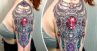 An Artist Creates Super-Detailed Gemstone Tattoos That Appear to Sparkle on the Skin