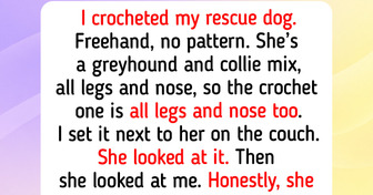 11 Crochet Twins of Real Pets: a Puzzled Rescue Dog and a Snoot Too Long to Stand Up