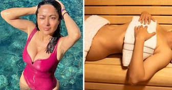 Salma Hayek, 56, in a series of Extra REVEALING Photos as She Poses in Sauna