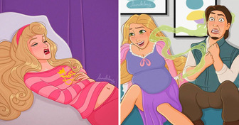 An Artist Shares Her Pregnancy and Motherhood Through the Illustrations of Disney Princesses