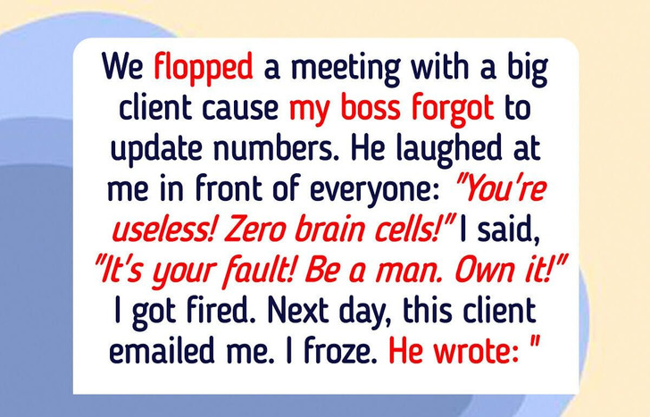 I Got Fired for Refusing to Let My Boss Humiliate Me in Front of Everyone