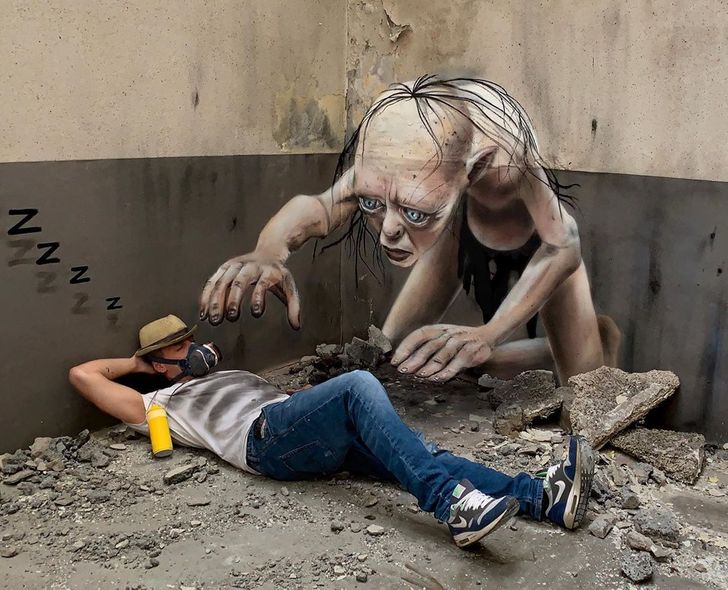 Francúzsky umelec cestuje svetom a svojimi nudnými ulicami oživuje 3D graffiti