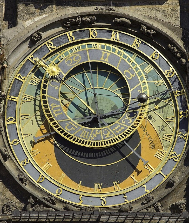 The astronomical clock face, Prague