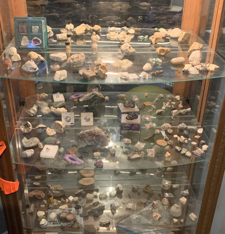 A 9-Year-Old’s Rock Collection Fills a Glass Cabinet, and One Honorary Member Isn’t a Rock