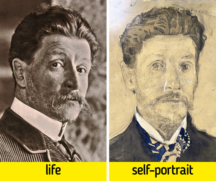 What 16 Famous Painters Looked Like in Their Self-Portraits and in Real Life