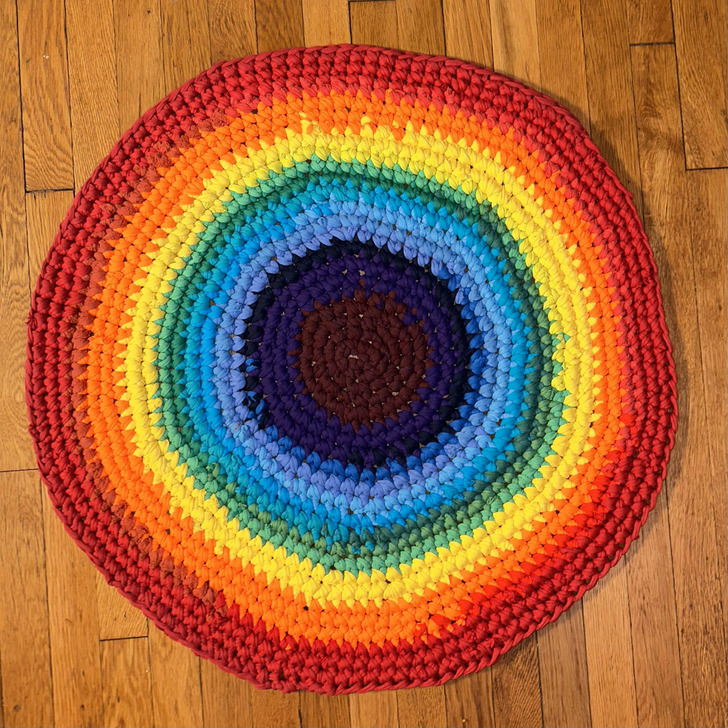 Outgrown Family T-Shirts Turned Into a 30-Inch Rug