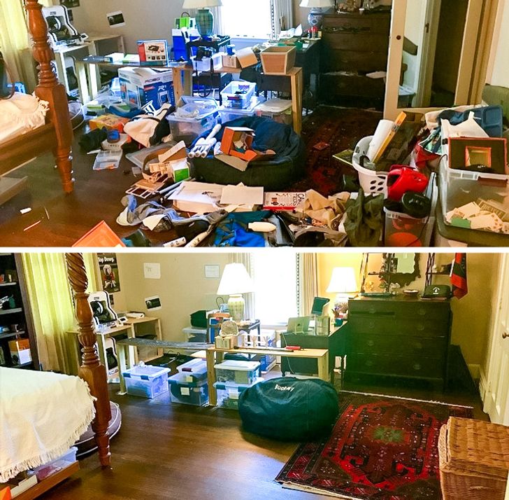 dirty room before and after