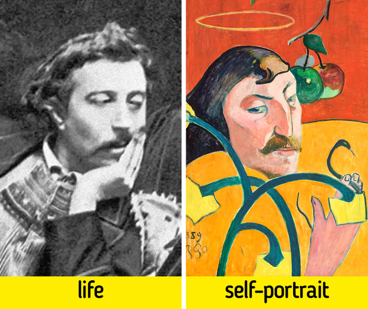 What 16 Famous Painters Looked Like in Their Self-Portraits and in Real Life