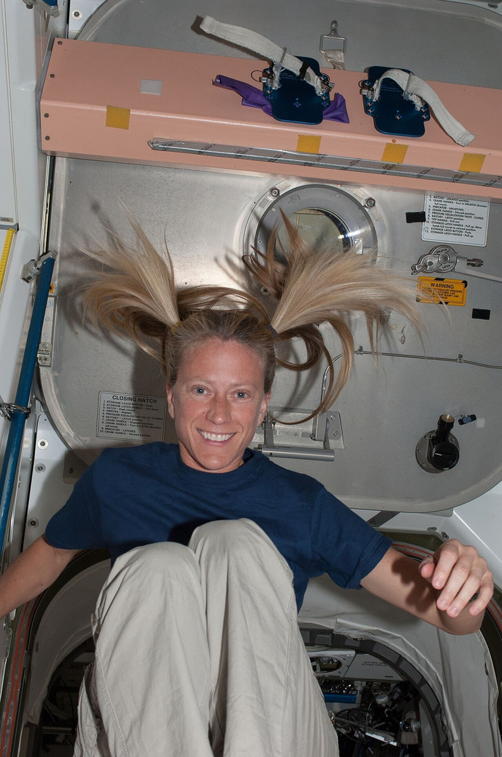 Karen Nyberg aboard the International Space Station, 2013