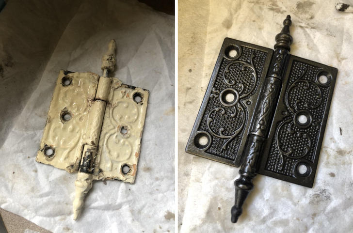 Painted-Over Door Hardware in an Old House, Restored in a Thrift Store Crockpot