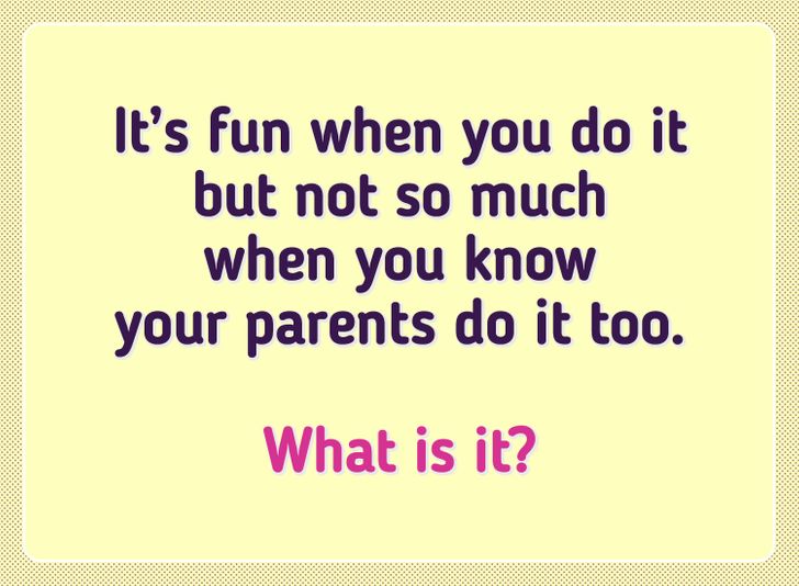 word riddle about parents