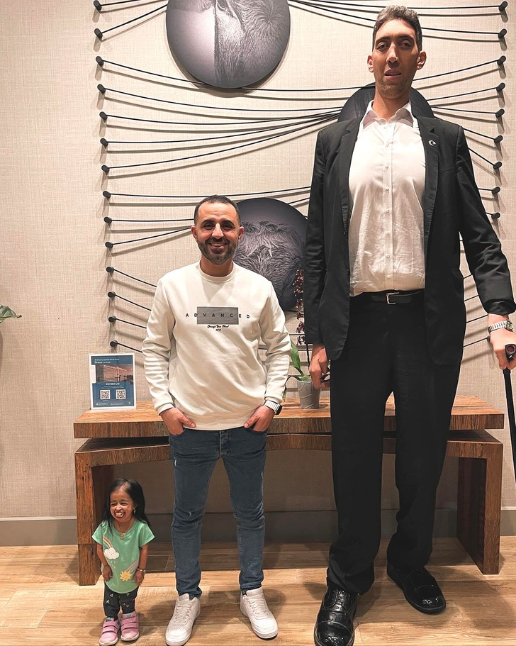 World’s Shortest Woman and Tallest Man Reunite and Their Height ...