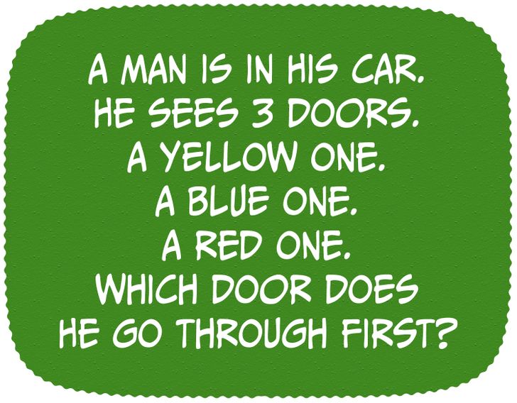 A man is in his car logic puzzle