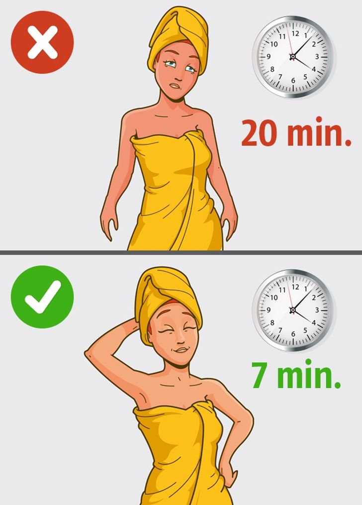 What I usually do before taking a shower