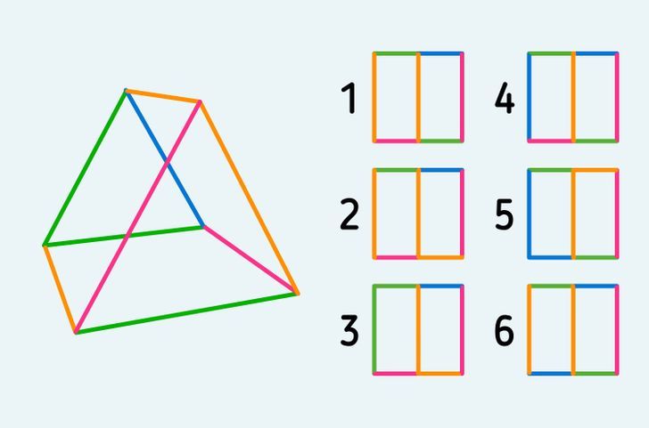 Which is the correct view from the top of the triangle?