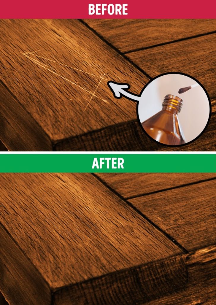 14 Ways To Rid Any Surface Of Scratches, How To Fix Scratches On Wood Table Diy