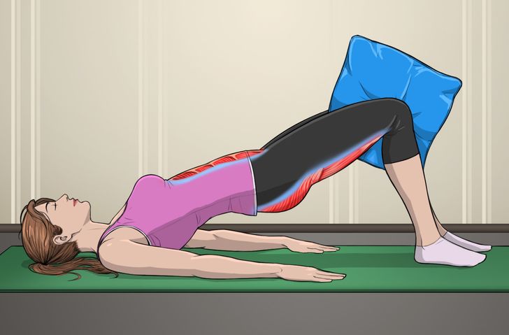 10 Exercises You Can Do Using Just a Pillow