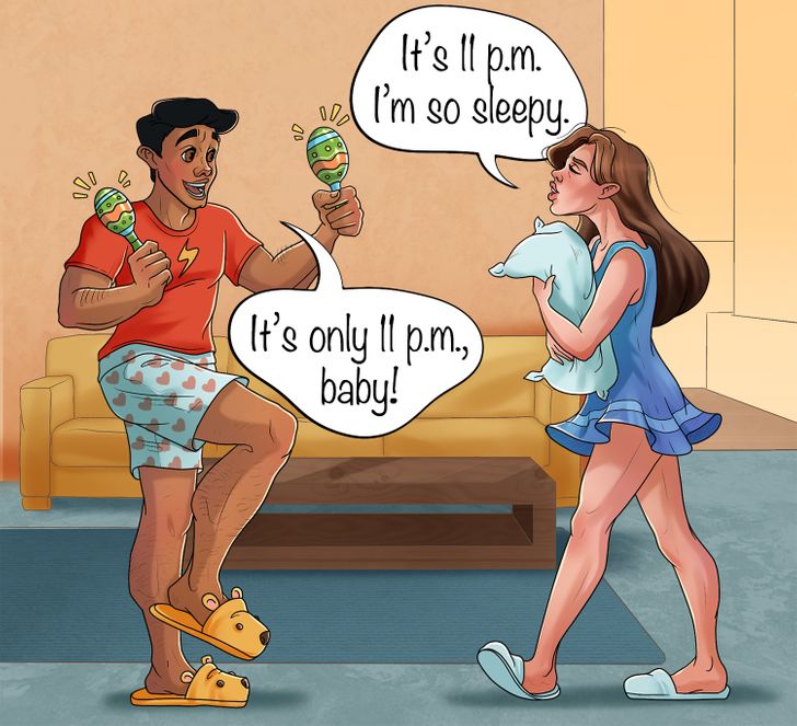 12 Comics That Prove People Often Marry Their Complete Opposites
