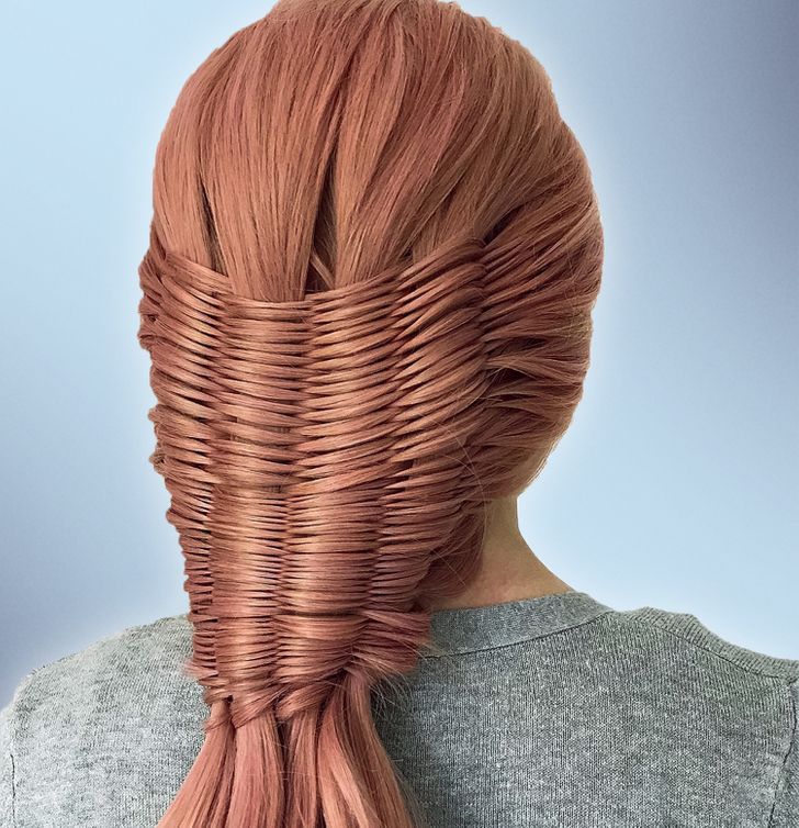 A German Teenager Creates Mesmerizing Hairstyles That Look Like Crocheted Patterns