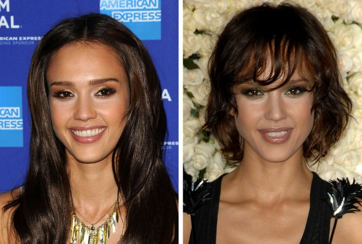 15+ Celebrity Women Who Look Like 2 Different People With and Without Bangs