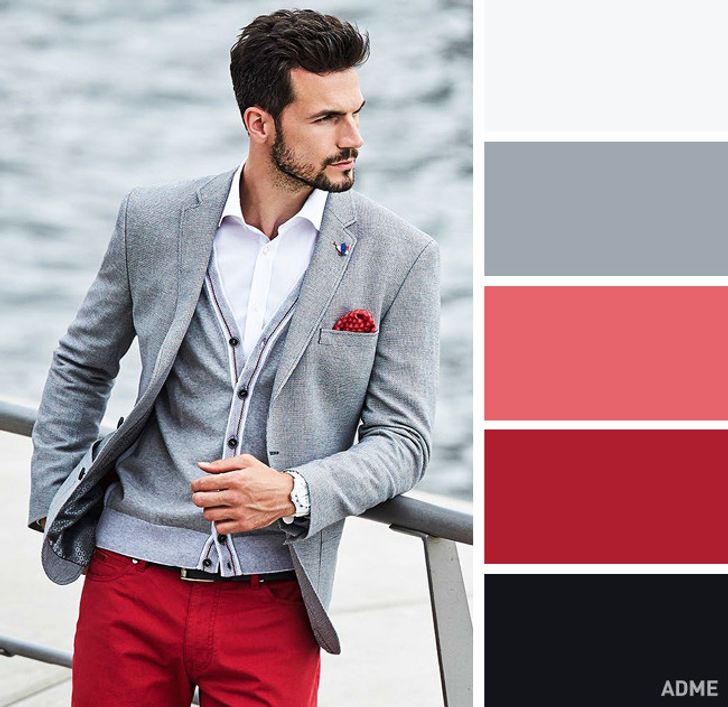 Color mens combinations clothes dress How To