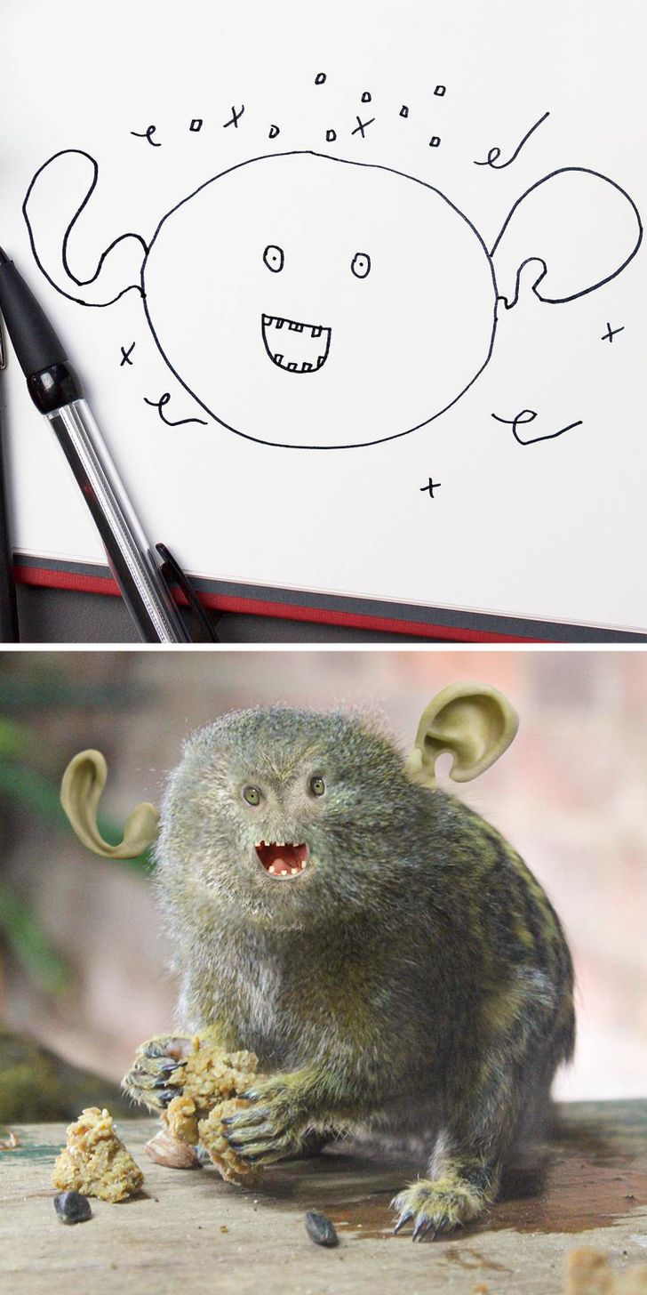 A Dad Recreates His Kids' Drawings in Photoshop, and It's Created a Crazy  World We'd