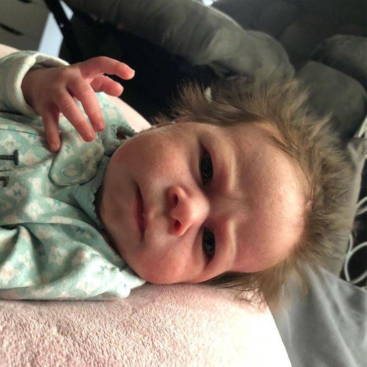 A Baby Born With a Grumpy Face Expression Goes Viral