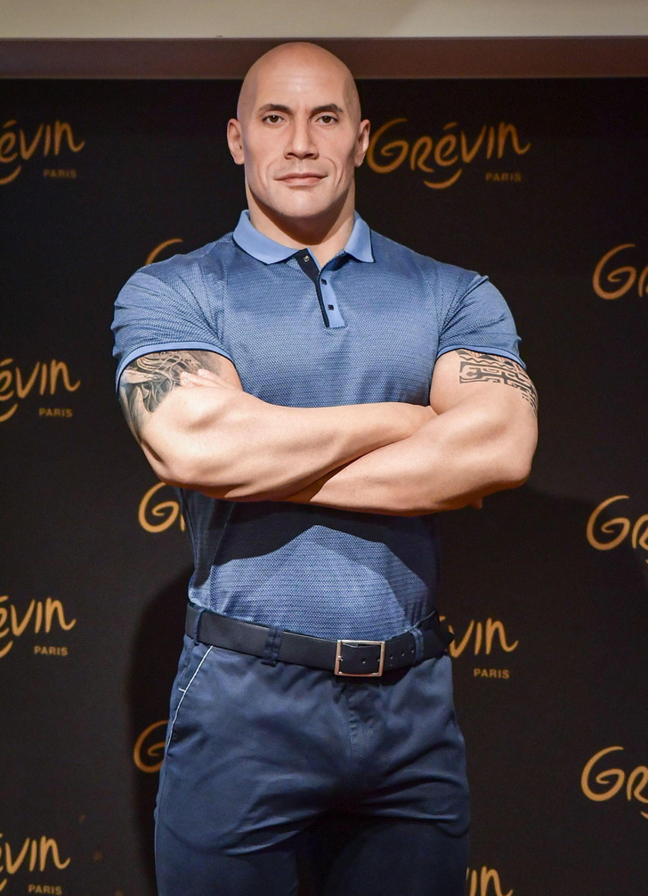 Dwayne Johnson's wax figure at Grevin Wax Museum.