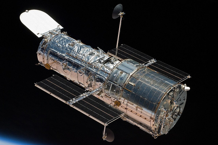 Hubble after release from the Space Shuttle Atlantis, 2009