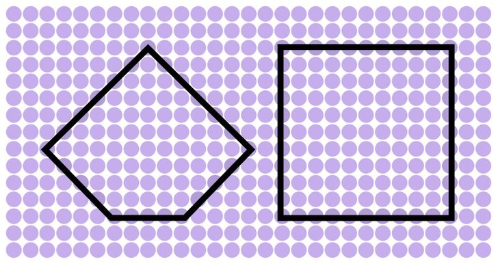 A five-sided figure and a square. Solution 15 or 15.